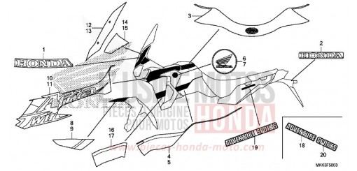 MARQUE/RAYURE (4) CRF1000A2J de 2018